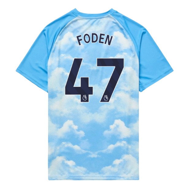 2026 2027 Man City Warm Up Blue) Kids Uniform (Icy (Foden 47)-ProGear Kits